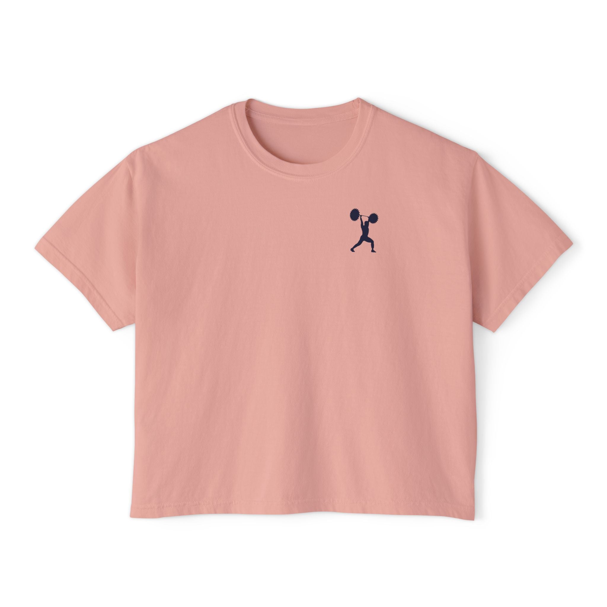 "DRINK COFFEE. LFT HVY SHT. LIVE KIND." Women's Boxy Crop T-Shirt