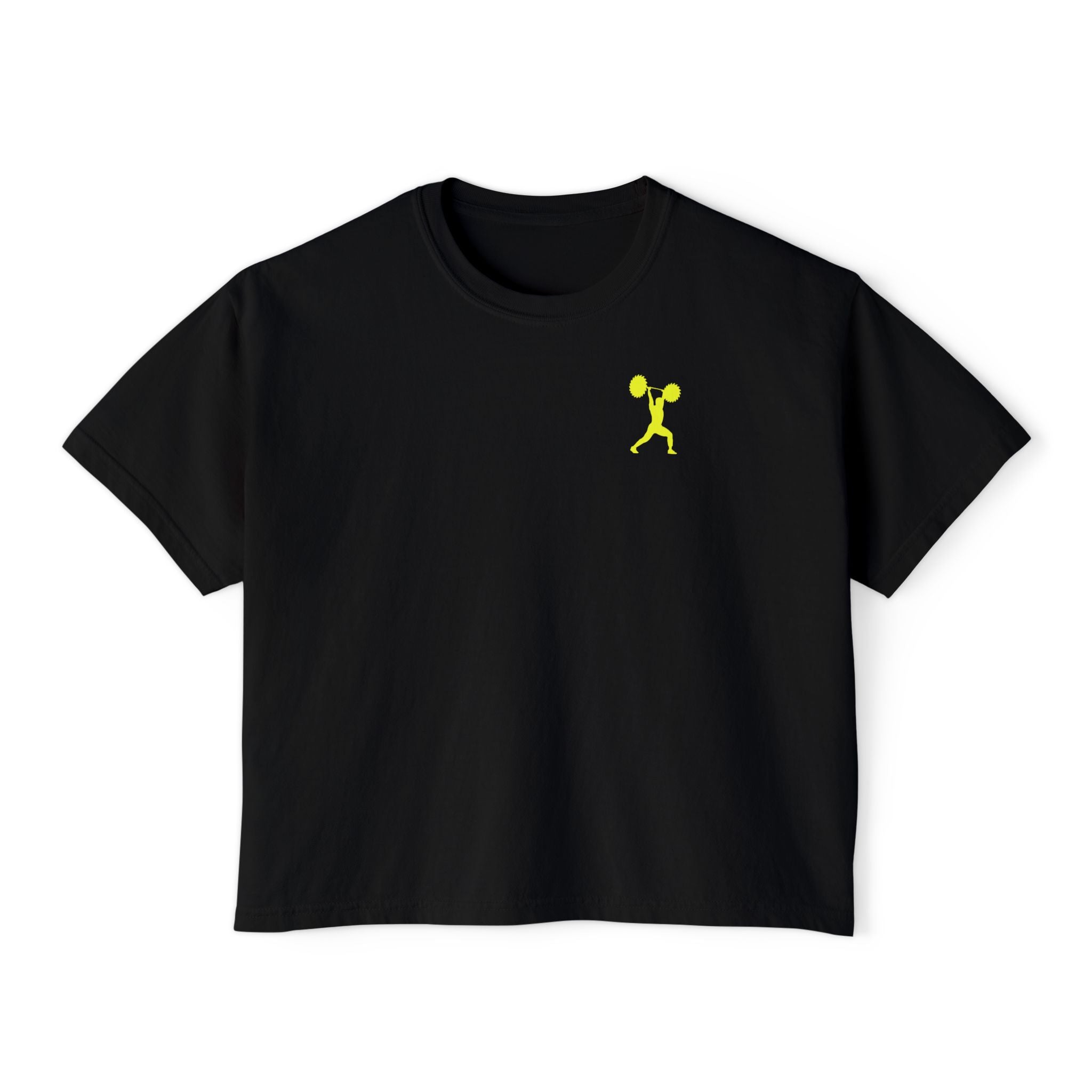 "DRINK COFFEE. LFT HVY SHT. LIVE KIND." Women's Boxy Crop T-Shirt
