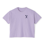 "DRINK COFFEE. LFT HVY SHT. LIVE KIND." Women's Boxy Crop T-Shirt