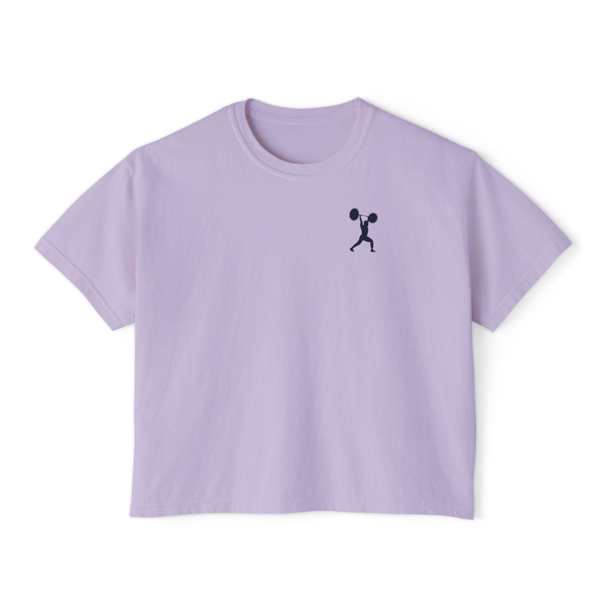 "DRINK COFFEE. LFT HVY SHT. LIVE KIND." Women's Boxy Crop T-Shirt